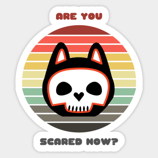 Sunset Cat / Are You Scared Now? Sticker